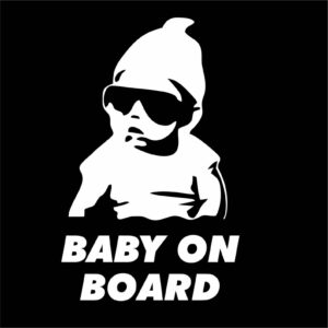 2X BABY ON BOARD CARLOS FUNNY HANGOVER CAR TRUCK WINDOW STICKER VINYL DECAL