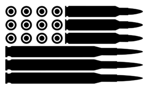 Ammo American Flag Decal Car Truck Jeep Sticker Bumper Vinyl Funny Gun 2nd USA