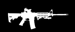AR-15 Vinyl Decal Sticker Car Window Wall Bumper Gun Ammo Assault Rifle M16 5.56