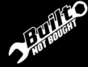 Built Not Bought Decal Car Truck Sticker Jeep Bumper USA Vinyl Funny Pack 3M