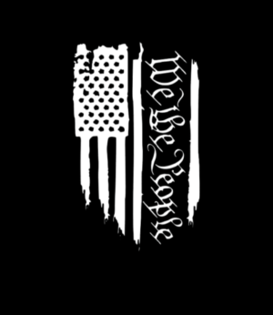 WE THE PEOPLE US Flag Vinyl Decal Sticker - America USA Car Window Truck