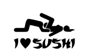 I Love Sushi Decal Funny Car Vinyl Sticker Euro JDM Racing Window Decal