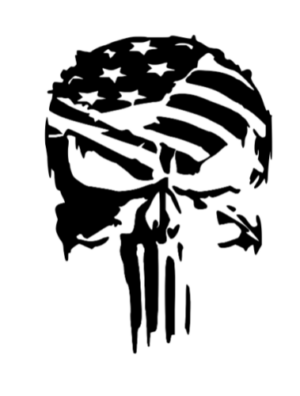 Punisher Distressed American Flag Decal Car Truck Vinyl Sticker Chevy Ford Ram
