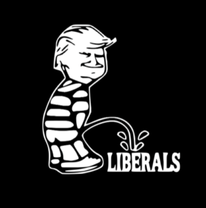 Trump Piss On Liberals Vinyl Decal Sticker Window Car Truck Laptop