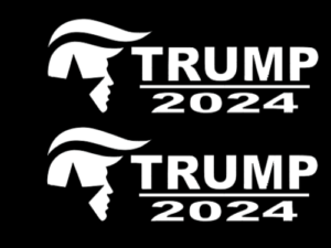 Donald Trump 2024 decal window bumper sticker political pair maga usa america